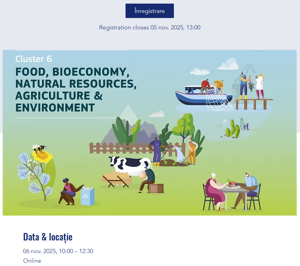 „Cluster 6 în România - Evoluție și noi oportunități” - online, 6 noiembrie 2025